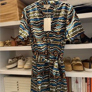 Elizabeth James Patterned Dress NWT